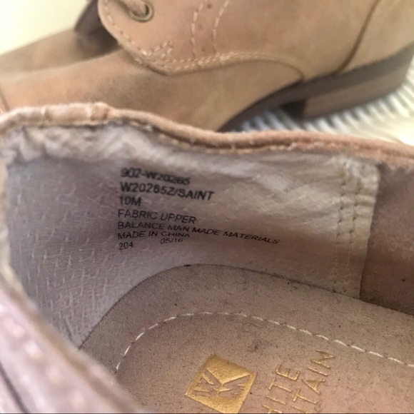 White Mountain Light Brown Leather Oxfords Size 10 - Picture 7 of 8